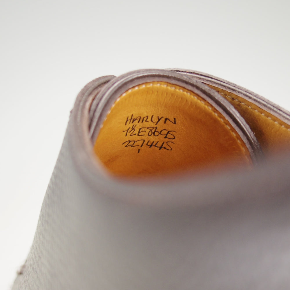 美品★ジョンロブ 7.5E【定価1,870ユーロ(34万円程度)★HARLYN/スキンステッチ/8695ラスト】Uチップ/グレインレザー/濃茶/JOHN LOBB★p332