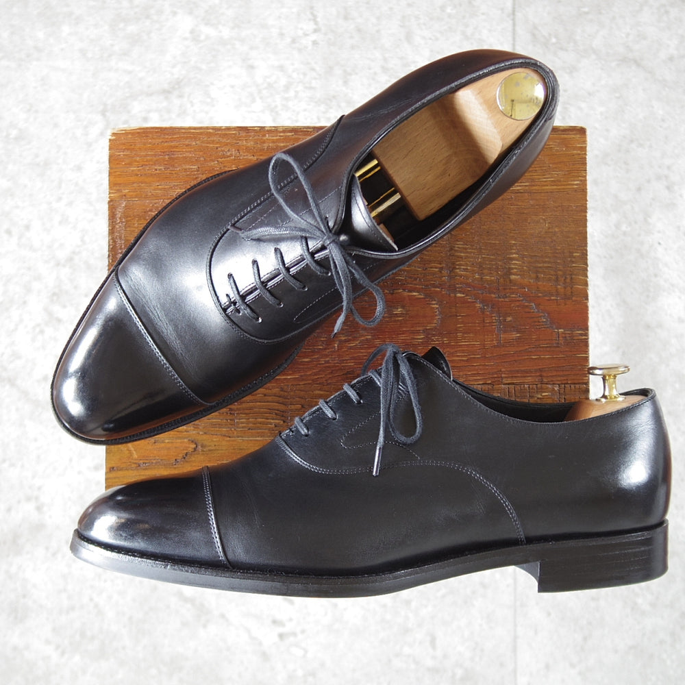 極美品★三陽山長 SIZE 9.5【現行定価￥99,000-★友二郎/R2010ラスト】ストレートチップ/黒/メンズ/TOMOJIRO/Sanyo Yamacho★p339