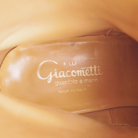 美品★(伊)F.LLIジャコメッティ SIZE 40【定価￥178,200-★ジョッパーブーツ/FG337】(仏)デュプイ社のカーフ/黒/Giacometti★n724