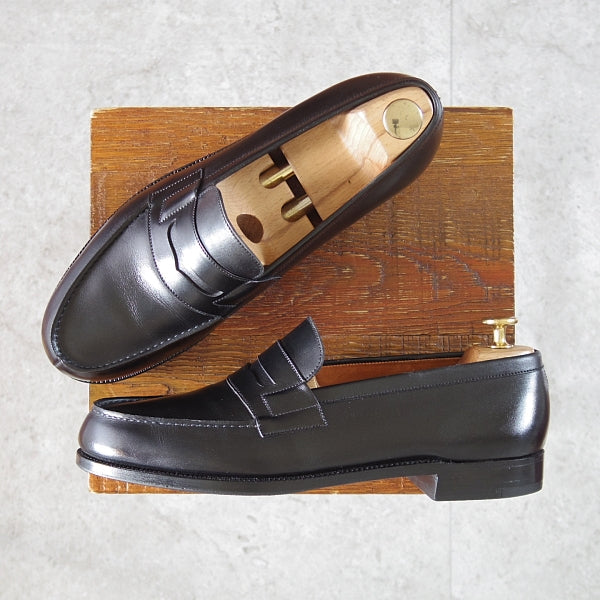 美品★J.M.ウエストン 7D【現行定価￥156,200-★180/コインローファー】旧ロゴ/41ラスト/カーフ/黒/メンズ/Weston/ウェストン★n216