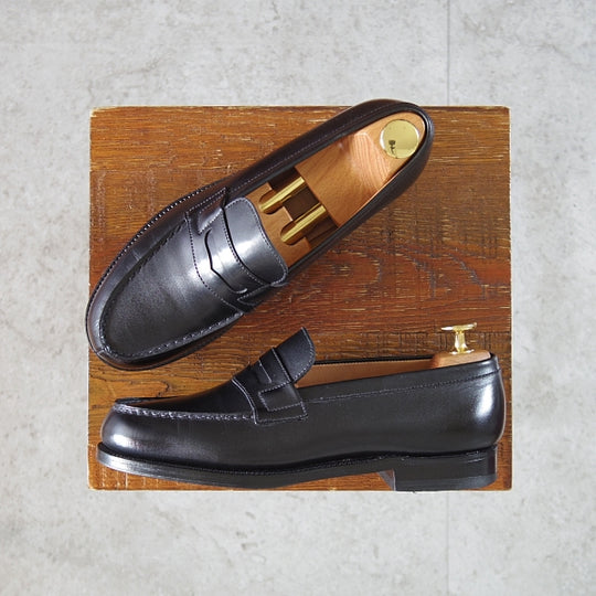 極上★J.M.ウエストン(レディース) 3C【現行定価￥156,200-★純正ツリー付/180/コインローファー】82ラスト/黒/Weston/ウェストン★n217