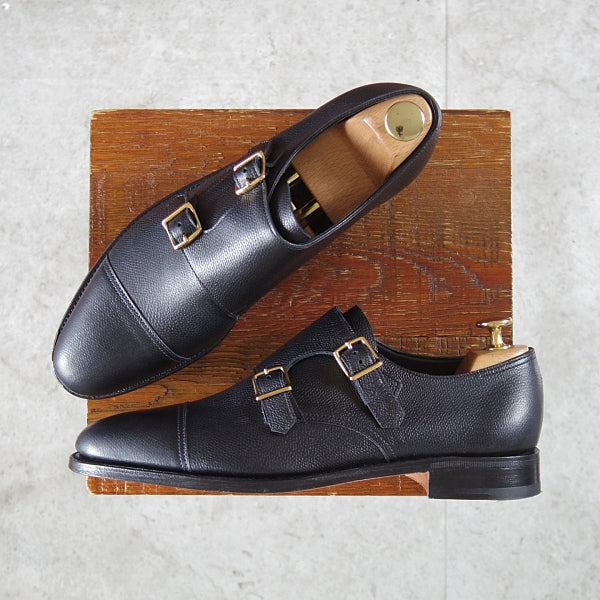 未使用★ジョンロブ 6D【定価￥251,900-★WILLIAM/ウィリアム/TENSILE】9795ラスト/ダブルモンク/クシュベルカーフ/黒/JOHN LOBB★n712