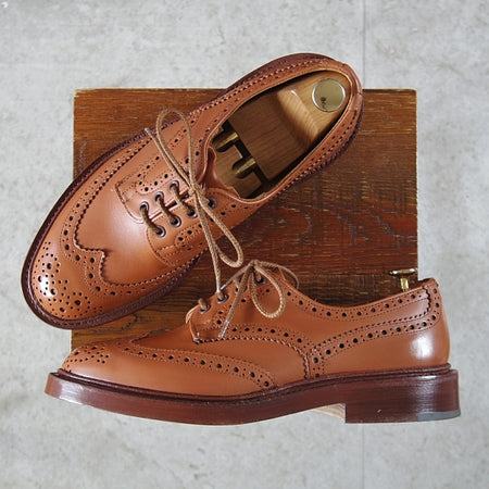 極美品★トリッカーズ SIZE 7【定価￥132,000-★BOURTON/シーシェイド/C Shade】バートン/カントリーシューズ/カーフ/茶/Tricker's★n715