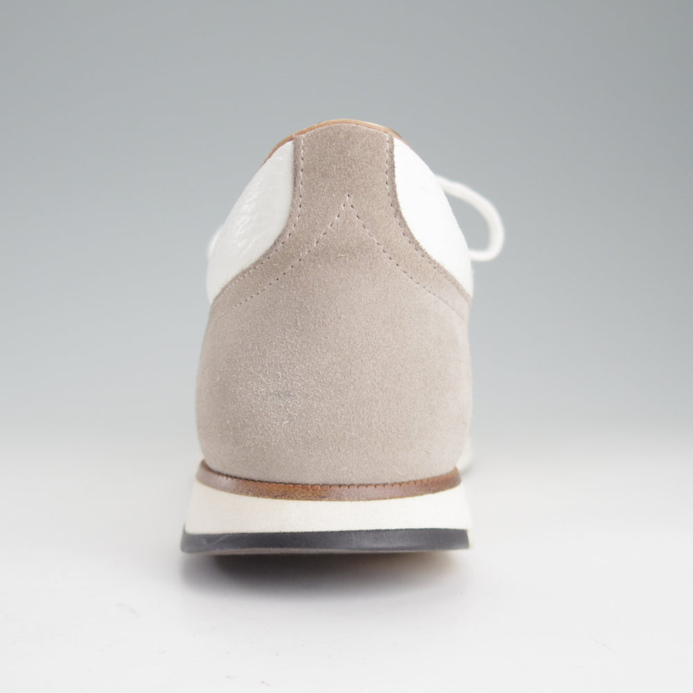 美品★ジョンロブ SIZE 8【定価￥183,700-★レザースニーカー/PORTH/ポース】0216ラスト/シボ革/白/メンズ/JOHN LOBB★p335