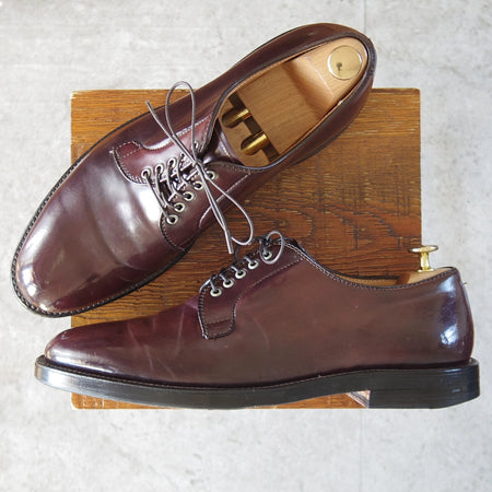 極上★オールデン 10D【貴重★コードバン仕様/ブルックスブラザーズ別注/06605】プレーントゥ/赤茶/メンズ/BROOKS BROTHERS/ALDEN★o200
