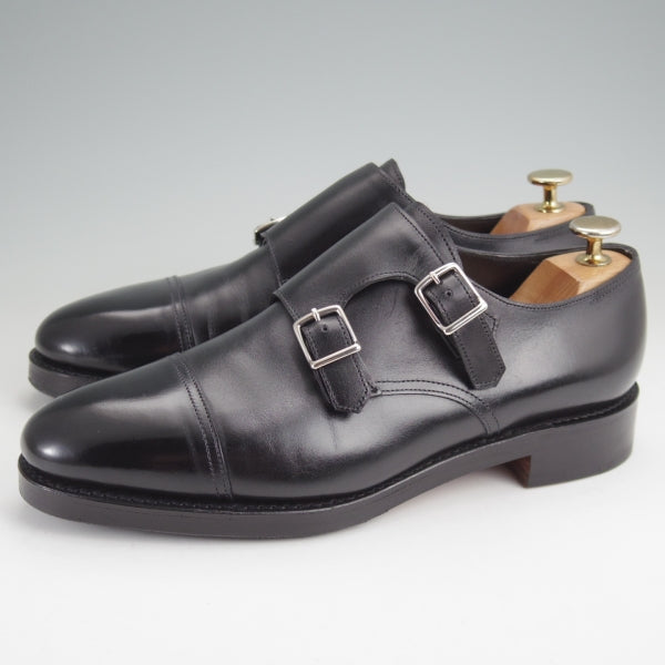 極美品★ジョンロブ 6E【定価￥251,900-★WILLIAM/ウィリアム】9795ラスト/ダブルモンク/カーフ/黒/メンズ/JOHN LOBB★n212