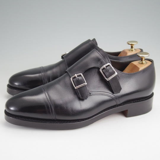 極美品★ジョンロブ 6E【定価￥251,900-★WILLIAM/ウィリアム】9795ラスト/ダブルモンク/カーフ/黒/メンズ/JOHN LOBB★n212