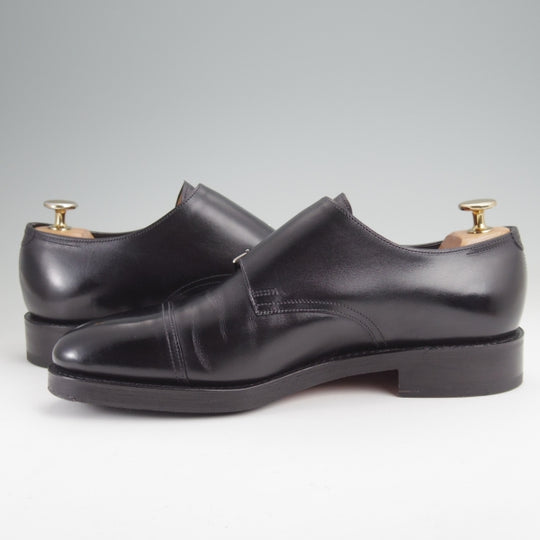 極美品★ジョンロブ 6E【定価￥251,900-★WILLIAM/ウィリアム】9795ラスト/ダブルモンク/カーフ/黒/メンズ/JOHN LOBB★n212