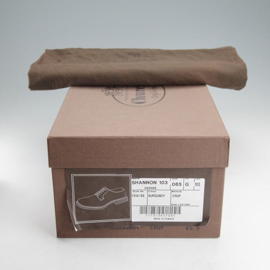 極美品★チャーチ 65G/UK6.5【貴重★コードバン仕様/SHANNON/シャノン】103ラスト/プレーントゥ/CRUP/赤茶/メンズ/Church's★o199