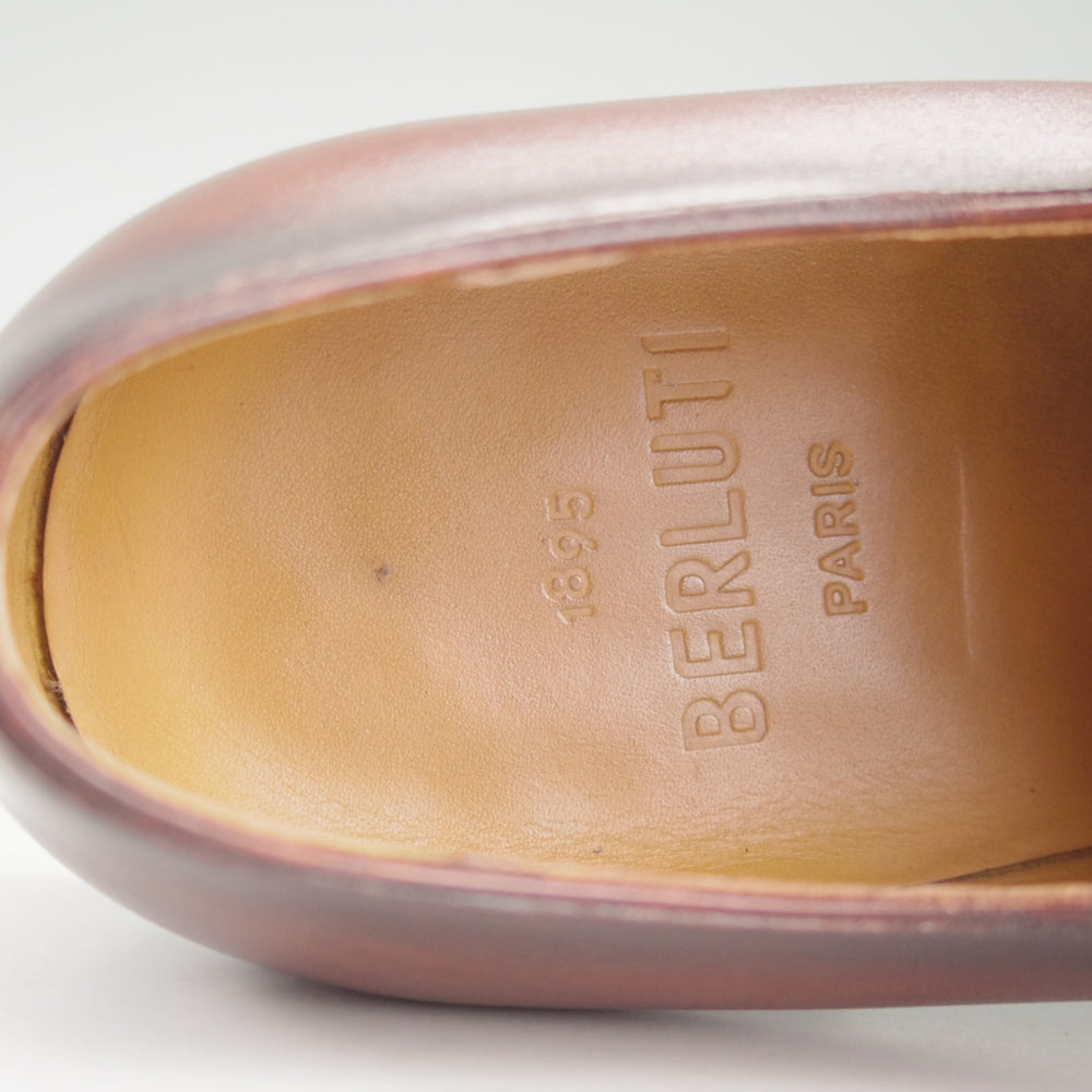 極上★(仏)ベルルッティ SIZE 6.5【定価￥370,700-★純正ツリー付/ALESSANDRO GALET/アレッサンドロ】ホールカット/濃茶系/Berluti★p337