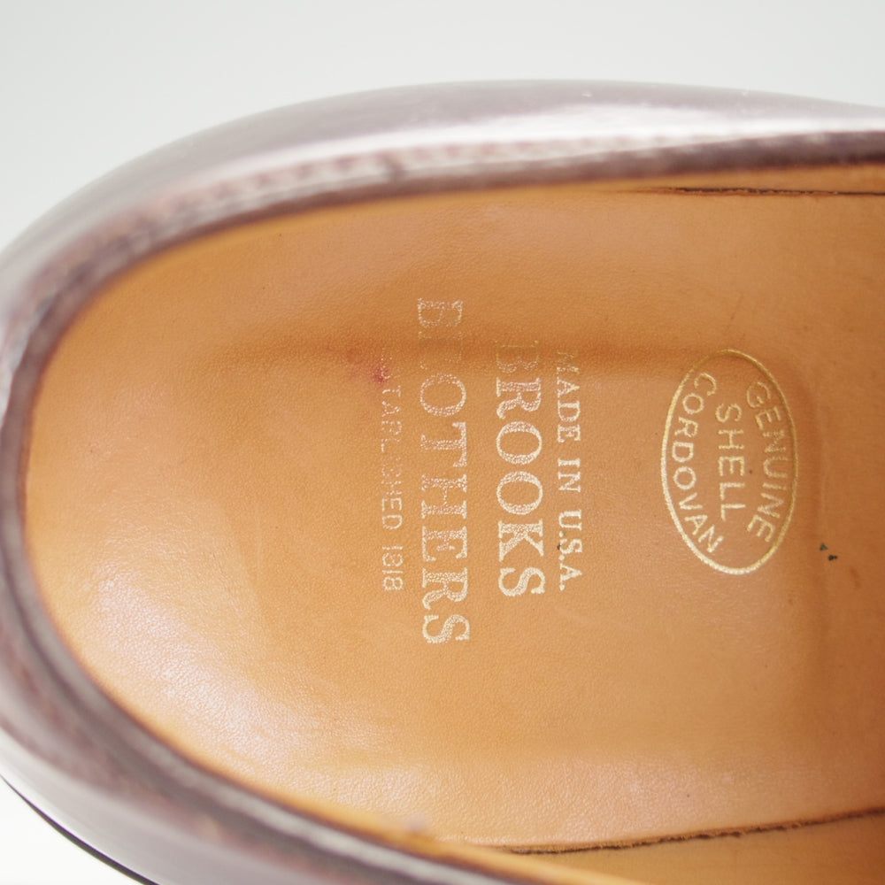 極上★オールデン 10D【貴重★コードバン仕様/ブルックスブラザーズ別注/06605】プレーントゥ/赤茶/メンズ/BROOKS BROTHERS/ALDEN★o200