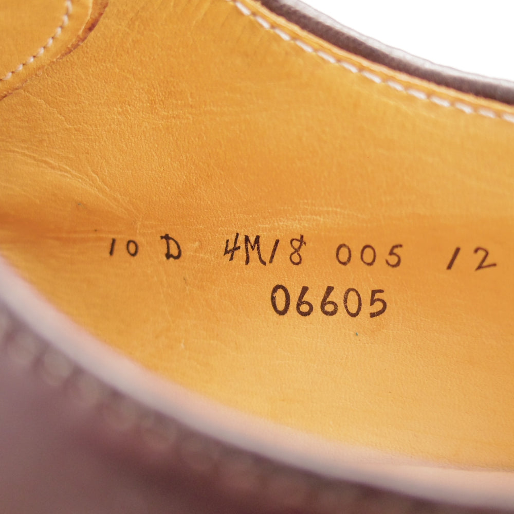 極上★オールデン 10D【貴重★コードバン仕様/ブルックスブラザーズ別注/06605】プレーントゥ/赤茶/メンズ/BROOKS BROTHERS/ALDEN★o200