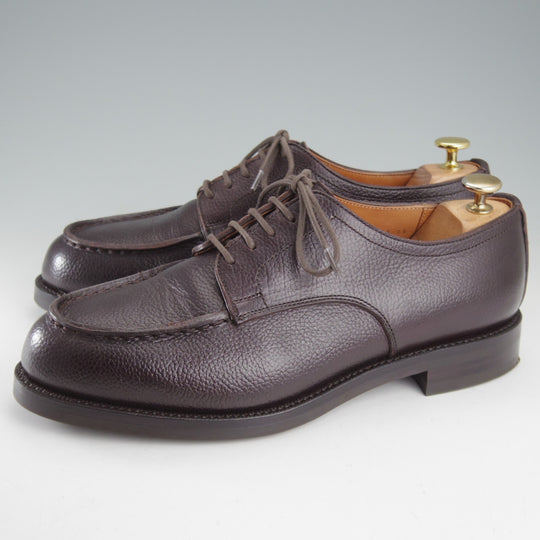 極美品★三陽山長 SIZE 8.5【定価￥110,000-★兼四郎/R2025ラスト】Uチップ/(仏)HAAS社のサポートログレインレザー/濃茶/メンズ★o760