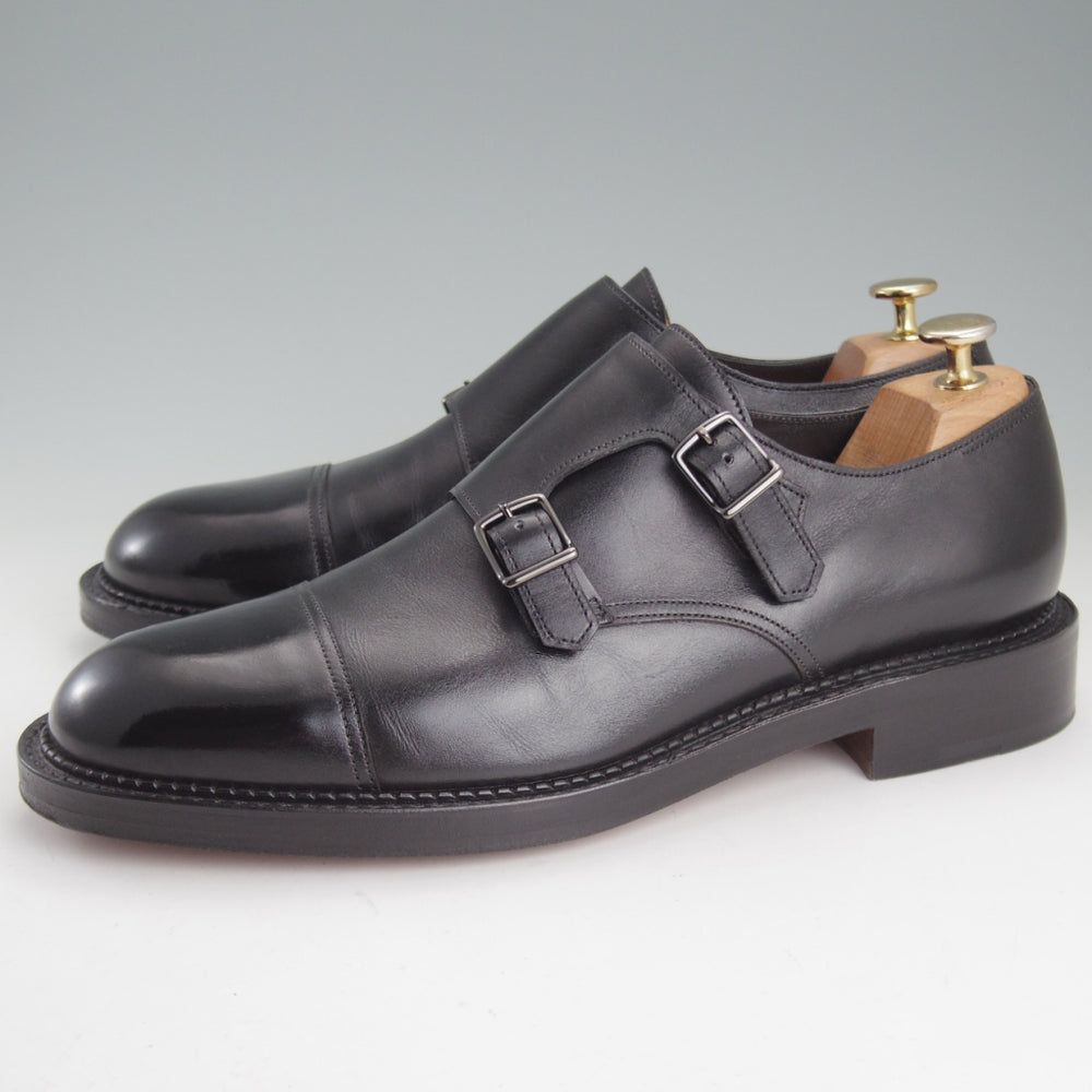 極美品★ジョンロブ 8E【定価￥265,100-★WILLIAM New Standard/ウィリアムNS】0015ラスト/ダブルモンク/カーフ/黒/JOHN LOBB★p340