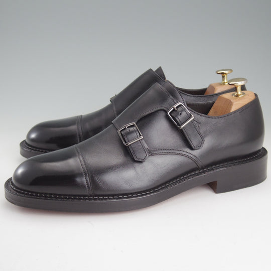 極美品★ジョンロブ 8E【定価￥265,100-★WILLIAM New Standard/ウィリアムNS】0015ラスト/ダブルモンク/カーフ/黒/JOHN LOBB★p340