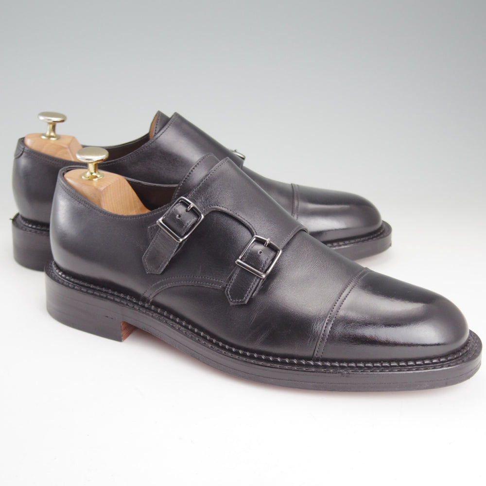 極美品★ジョンロブ 8E【定価￥265,100-★WILLIAM New Standard/ウィリアムNS】0015ラスト/ダブルモンク/カーフ/黒/JOHN LOBB★p340