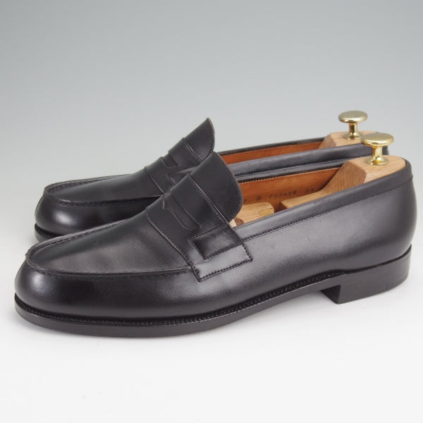 美品★J.M.ウエストン 7D【現行定価￥156,200-★180/コインローファー】旧ロゴ/41ラスト/カーフ/黒/メンズ/Weston/ウェストン★n216