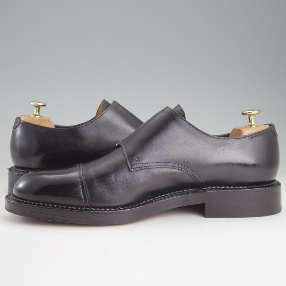 極美品★ジョンロブ 8E【定価￥265,100-★WILLIAM New Standard/ウィリアムNS】0015ラスト/ダブルモンク/カーフ/黒/JOHN LOBB★p340
