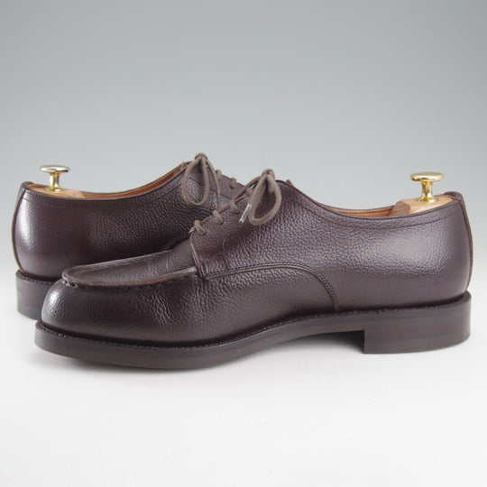 極美品★三陽山長 SIZE 8.5【定価￥110,000-★兼四郎/R2025ラスト】Uチップ/(仏)HAAS社のサポートログレインレザー/濃茶/メンズ★o760