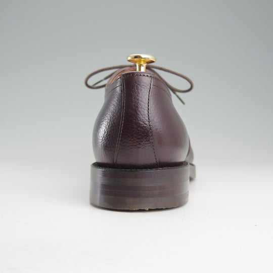 極美品★三陽山長 SIZE 8.5【定価￥110,000-★兼四郎/R2025ラスト】Uチップ/(仏)HAAS社のサポートログレインレザー/濃茶/メンズ★o760