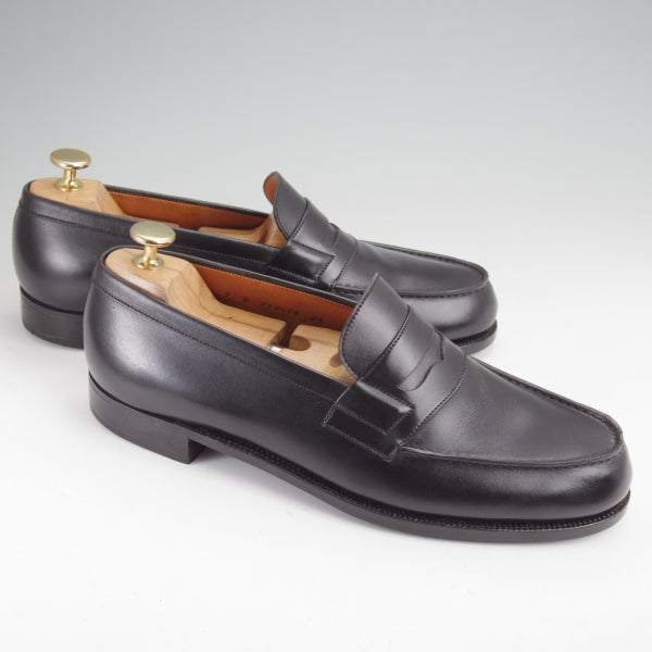 美品★J.M.ウエストン 7D【現行定価￥156,200-★180/コインローファー】旧ロゴ/41ラスト/カーフ/黒/メンズ/Weston/ウェストン★n216