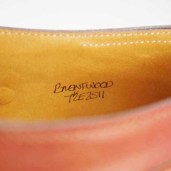 極美品★ジョンロブ 7.5E【現行定価20万円以上★ミュージアムカーフ/BRENTWOOD/モンクストラップ】2511ラスト/NEW GOLD/茶/JOHN LOBB★m176