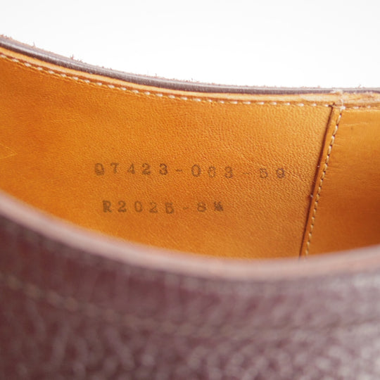 極美品★三陽山長 SIZE 8.5【定価￥110,000-★兼四郎/R2025ラスト】Uチップ/(仏)HAAS社のサポートログレインレザー/濃茶/メンズ★o760