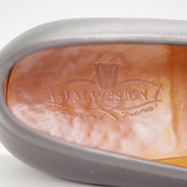 美品★J.M.ウエストン 7D【現行定価￥156,200-★180/コインローファー】旧ロゴ/41ラスト/カーフ/黒/メンズ/Weston/ウェストン★n216