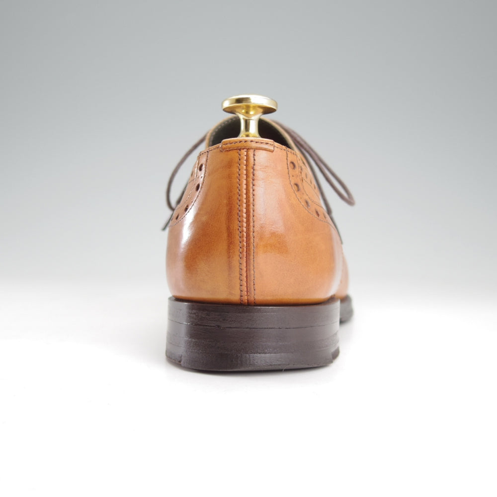 極上★(英)チーニー 5.5F【貴重★伊勢丹メンズ別注/セミブローグ】132ラスト/カーフ/薄茶/ISETAN/CHEANEY★o202