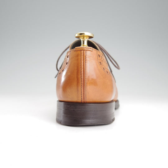 極上★(英)チーニー 5.5F【貴重★伊勢丹メンズ別注/セミブローグ】132ラスト/カーフ/薄茶/ISETAN/CHEANEY★o202