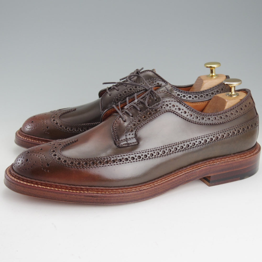 未使用★オールデン 8.5D【貴重★シガー色/コードバン/97894】ロングウイング/バリーラスト/茶/メンズ/ALDEN★p341