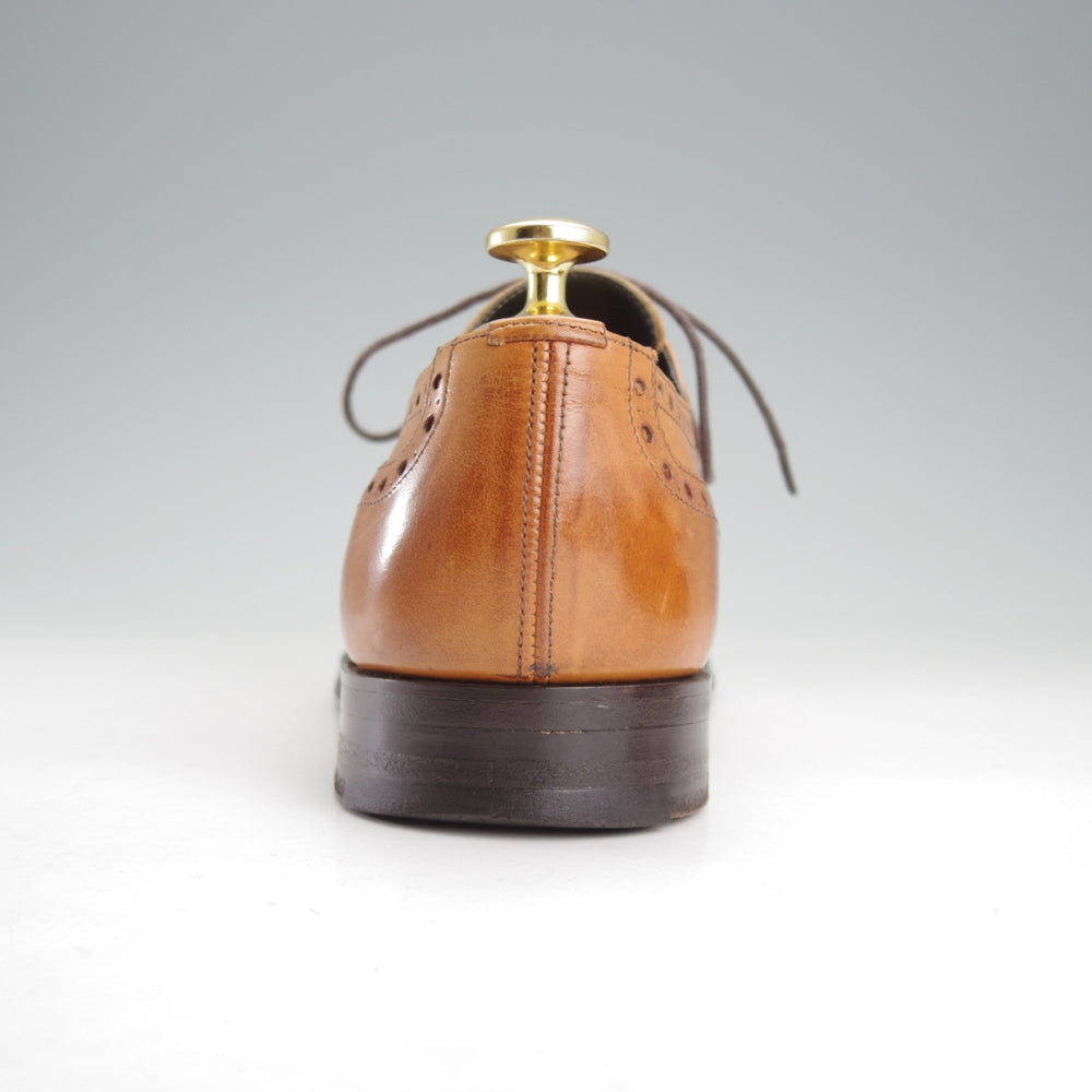 極上★(英)チーニー 5.5F【貴重★伊勢丹メンズ別注/セミブローグ】132ラスト/カーフ/薄茶/ISETAN/CHEANEY★o202