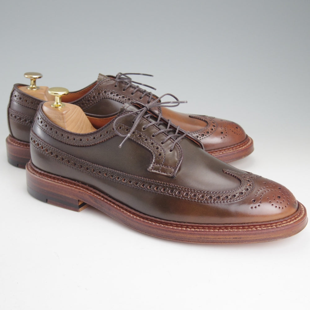 未使用★オールデン 8.5D【貴重★シガー色/コードバン/97894】ロングウイング/バリーラスト/茶/メンズ/ALDEN★p341