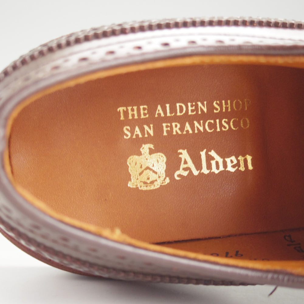 未使用★オールデン 8.5D【貴重★シガー色/コードバン/97894】ロングウイング/バリーラスト/茶/メンズ/ALDEN★p341