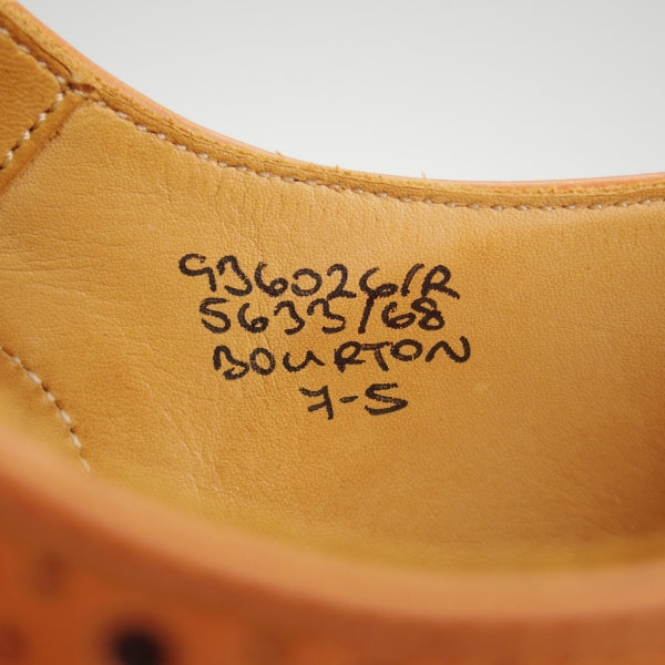 極美品★トリッカーズ SIZE 7【定価￥132,000-★BOURTON/シーシェイド/C Shade】バートン/カントリーシューズ/カーフ/茶/Tricker's★n715