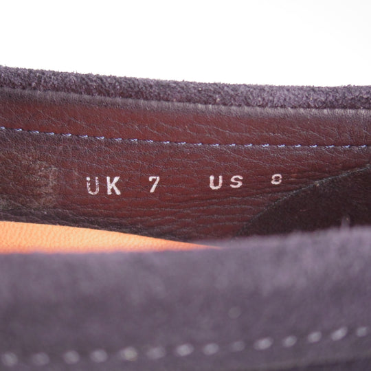 未使用★(伊)サントーニ SIZE 7【定価￥155,100-★ローファー/CARLOSラスト】18000/スエード/紺/Santoni★o761