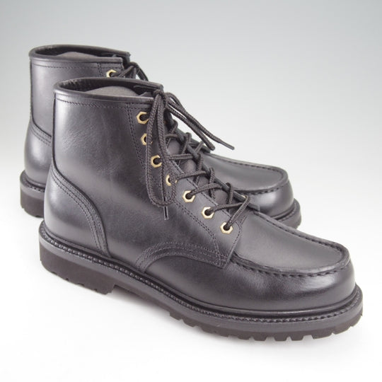 極美品★三陽山長 SIZE 6【定価￥66,000-★榛名/モックトゥブーツ】HARUNA/オイルドレザー/黒/メンズ/Sanyo Yamacho★n717