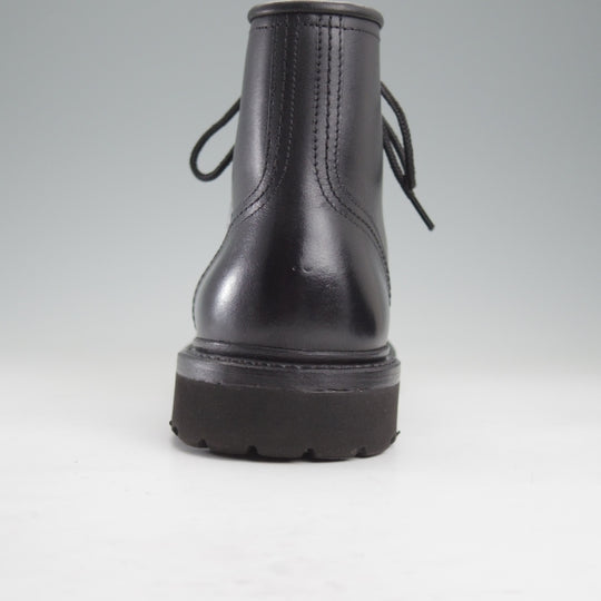 極美品★三陽山長 SIZE 6【定価￥66,000-★榛名/モックトゥブーツ】HARUNA/オイルドレザー/黒/メンズ/Sanyo Yamacho★n717