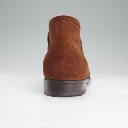 極上★(伊)F.LLIジャコメッティ SIZE 42【現行定価10万円以上★ビットブーツ/センターエラスティック】スエード/茶/Giacometti★o204