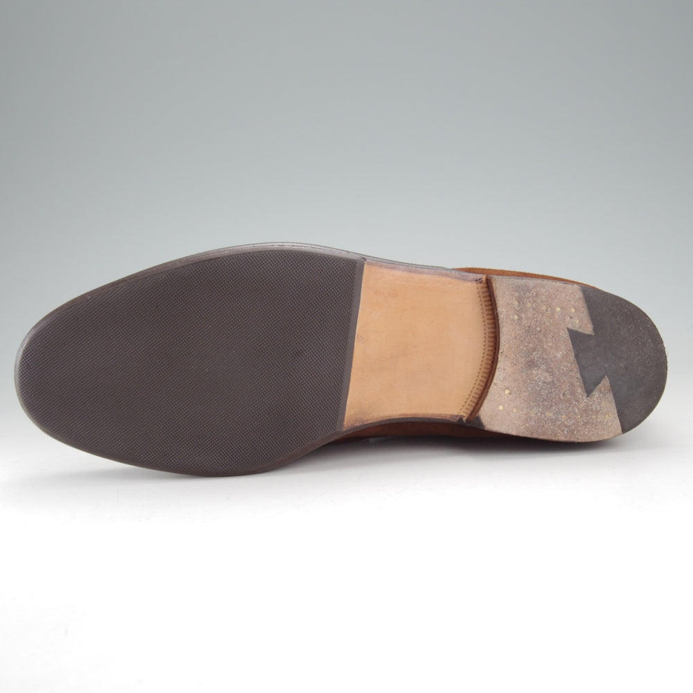 極上★(伊)F.LLIジャコメッティ SIZE 42【現行定価10万円以上★ビットブーツ/センターエラスティック】スエード/茶/Giacometti★o204