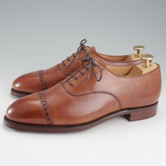 未使用★クロケット&ジョーンズ 6D【定価￥148,500-★純正ツリー付/マスターロイド/CURZON】カーフ/TAN/茶/メンズ/Crockett&Jones★o205