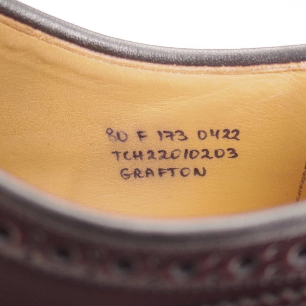 極上★チャーチ 80F/UK8【定価￥214,500-★GRAFTON/グラフトン】173ラスト/フルブローグ/赤茶/メンズ/Church's★o763