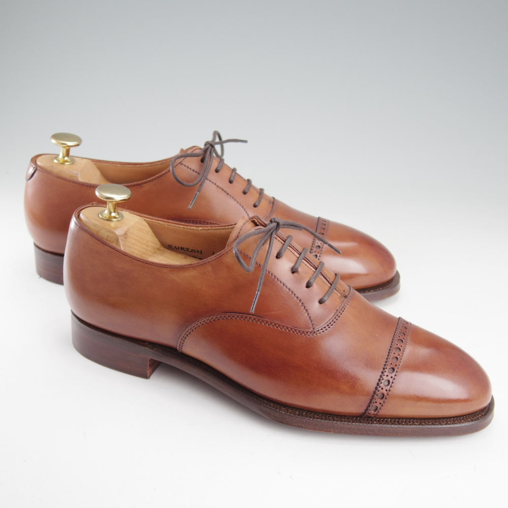 未使用★クロケット&ジョーンズ 6D【定価￥148,500-★純正ツリー付/マスターロイド/CURZON】カーフ/TAN/茶/メンズ/Crockett&Jones★o205