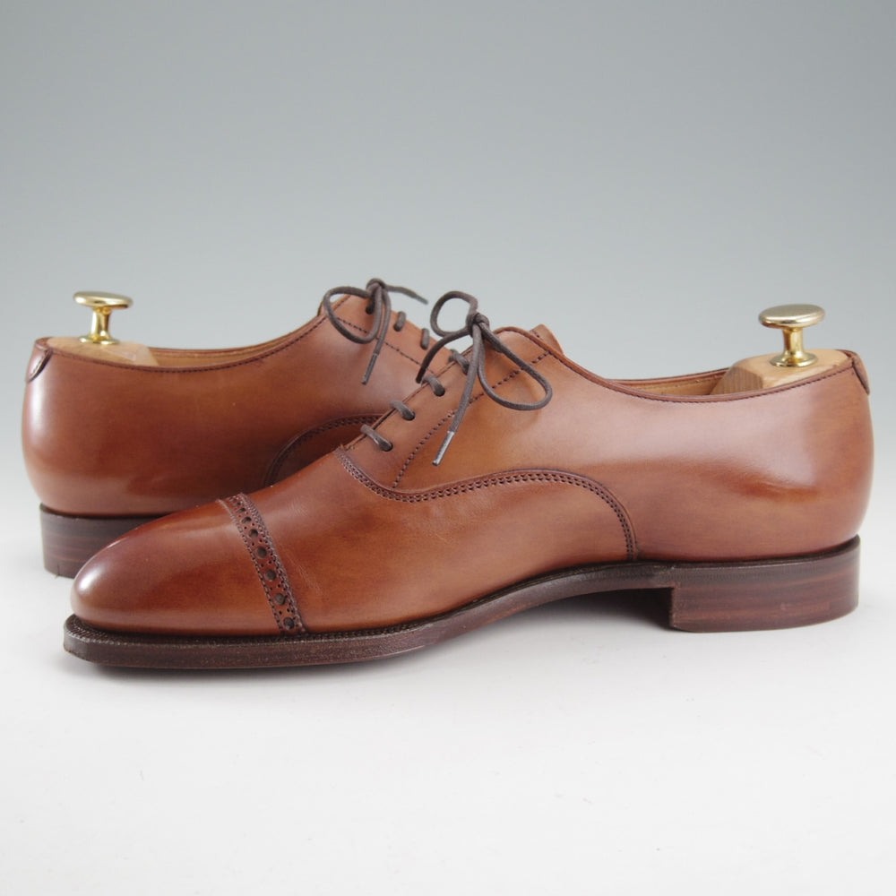 未使用★クロケット&ジョーンズ 6D【定価￥148,500-★純正ツリー付/マスターロイド/CURZON】カーフ/TAN/茶/メンズ/Crockett&Jones★o205