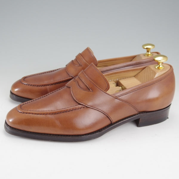 極上★三陽山長 SIZE 6【定価￥80,300-★流也/RYUYA/R3010ラスト】コインローファー/フルストラップ/カーフ/茶/Sanyo Yamacho★n719