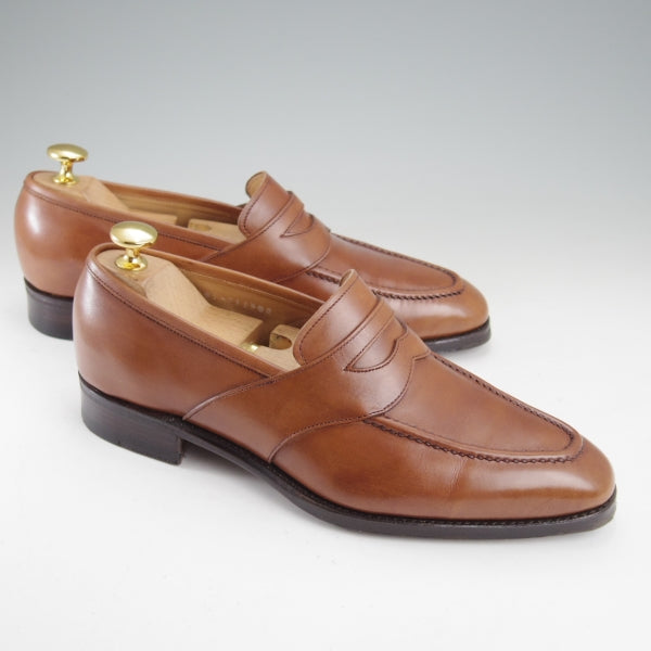 極上★三陽山長 SIZE 6【定価￥80,300-★流也/RYUYA/R3010ラスト】コインローファー/フルストラップ/カーフ/茶/Sanyo Yamacho★n719