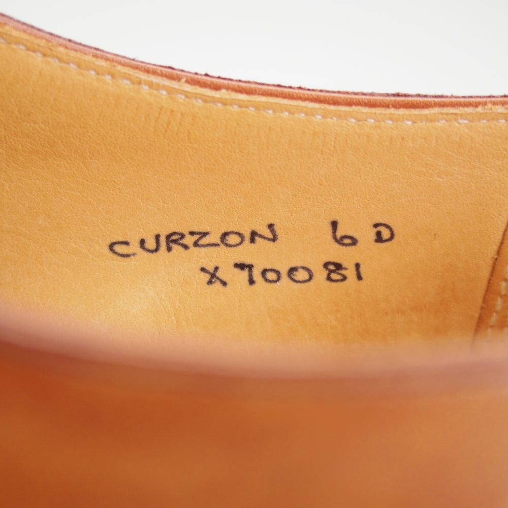 未使用★クロケット&ジョーンズ 6D【定価￥148,500-★純正ツリー付/マスターロイド/CURZON】カーフ/TAN/茶/メンズ/Crockett&Jones★o205