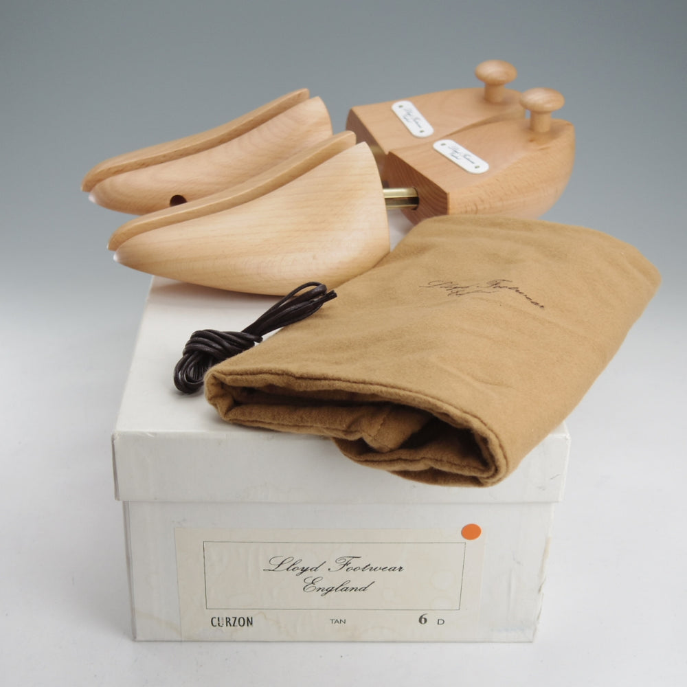 未使用★クロケット&ジョーンズ 6D【定価￥148,500-★純正ツリー付/マスターロイド/CURZON】カーフ/TAN/茶/メンズ/Crockett&Jones★o205