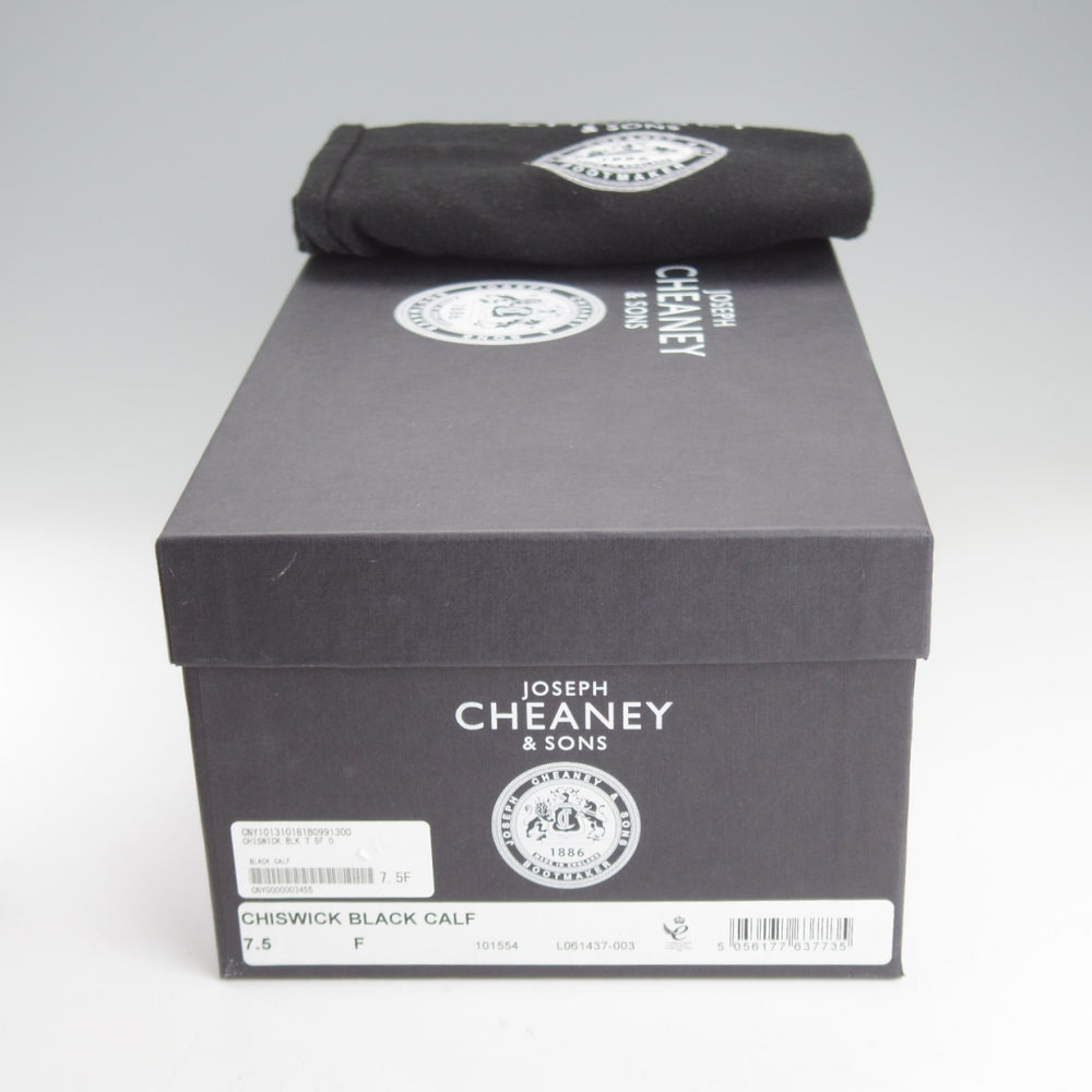 未使用★(英)チーニー 7.5F【現行定価9万円以上★CHISWICK/Uチップ】125ラスト/カーフ/黒/メンズ/CHEANEY★o764