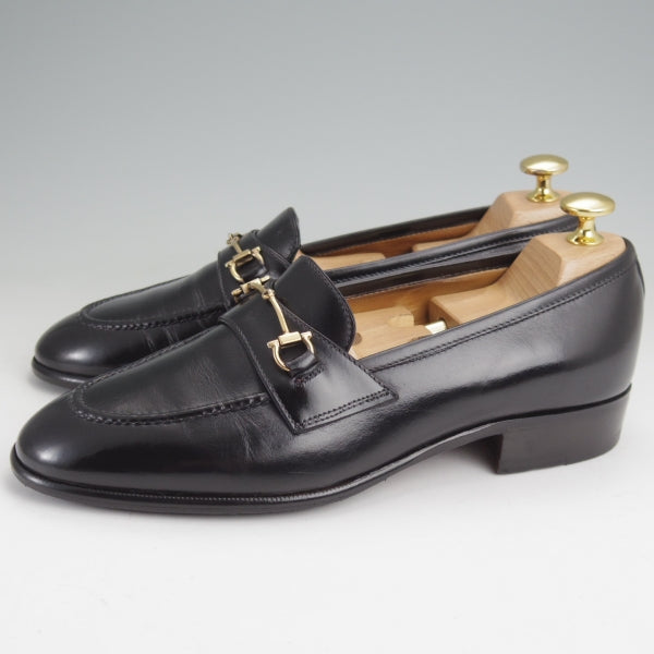 極上★(伊製)Le Yucca's/レユッカス SIZE 39【定価￥140,800-★エンツォ・ボナフェ製/ビットローファー】スリッポン/黒/メンズ★n220